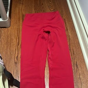 Red Align Leggings 25 Length Size 6